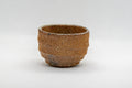 Japanese Teacup - Stoneware Shigaraki-yaki Guinomi - 50ml - side view showing the spiral design