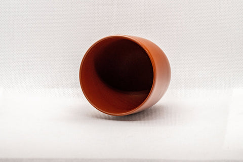 Tezumi — Japanese Teacups - Pair of Takasuke Tokoname-yaki Yunomi - 120ml — tipped to show the interior