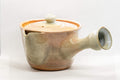 Tezumi — Japanese Kyusu - Hagi-yaki Do-ake Teapot - 300ml — side view with the lid and side handle