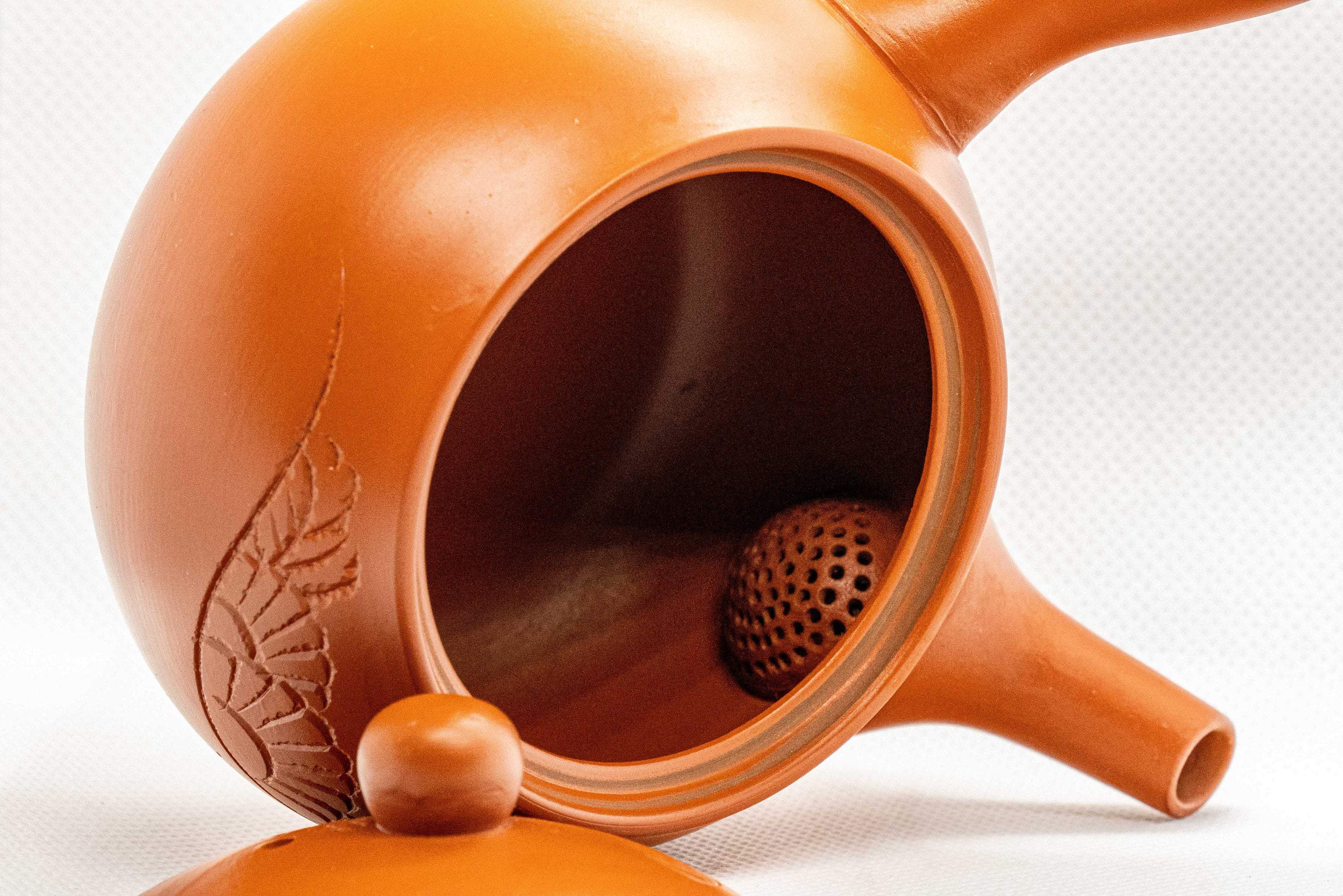 Japanese Kyusu - Maru-gata Tokoname-yaki Debeso Teapot - 260ml - Tezumi