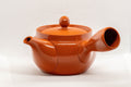 Japanese Kyusu - 富仙窯 Fusen Kiln Tokoname-yaki Teapot - 315ml - side profile with the lid on and handle to the left