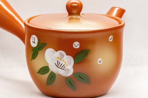 Japanese Kyusu - White Camellia Tokoname teapot - 260ml