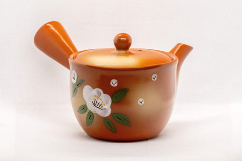 Japanese Kyusu - White Camellia Tokoname teapot - 260ml