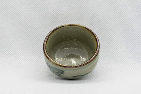 Japanese Teacup - Celadon Dragonfly Wan-nari Guinomi - 45ml