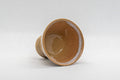 Japanese Teacup - Asagao-gata Hagi-yaki Gyokurowan - 25ml - tilted view showing the interior and base