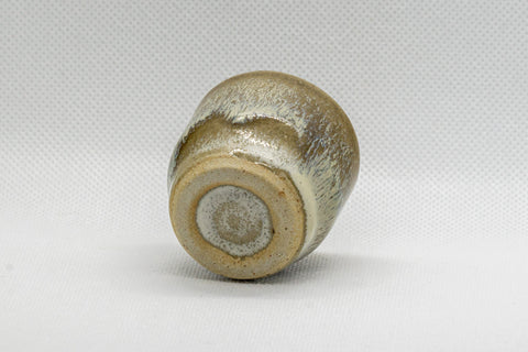 Japanese Teacup - Hare's Fur Guinomi - 30ml - tipped to show the base