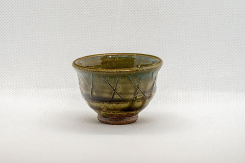 Japanese Teacup - Moss Green Guinomi - 40ml