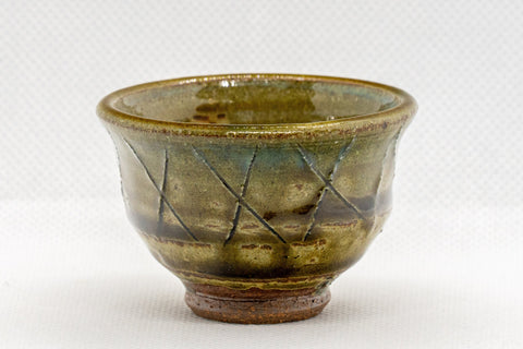 Japanese Teacup - Moss Green Guinomi - 40ml