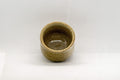 Japanese Teacup - Green Glazed Stoneware Guinomi - 30ml - view from above showing the interior