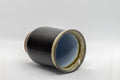 Tezumi — Japanese Teacup - Hare's Fur Glazed Tsutsu-gata Yunomi - 160ml — top-down view of the interior
