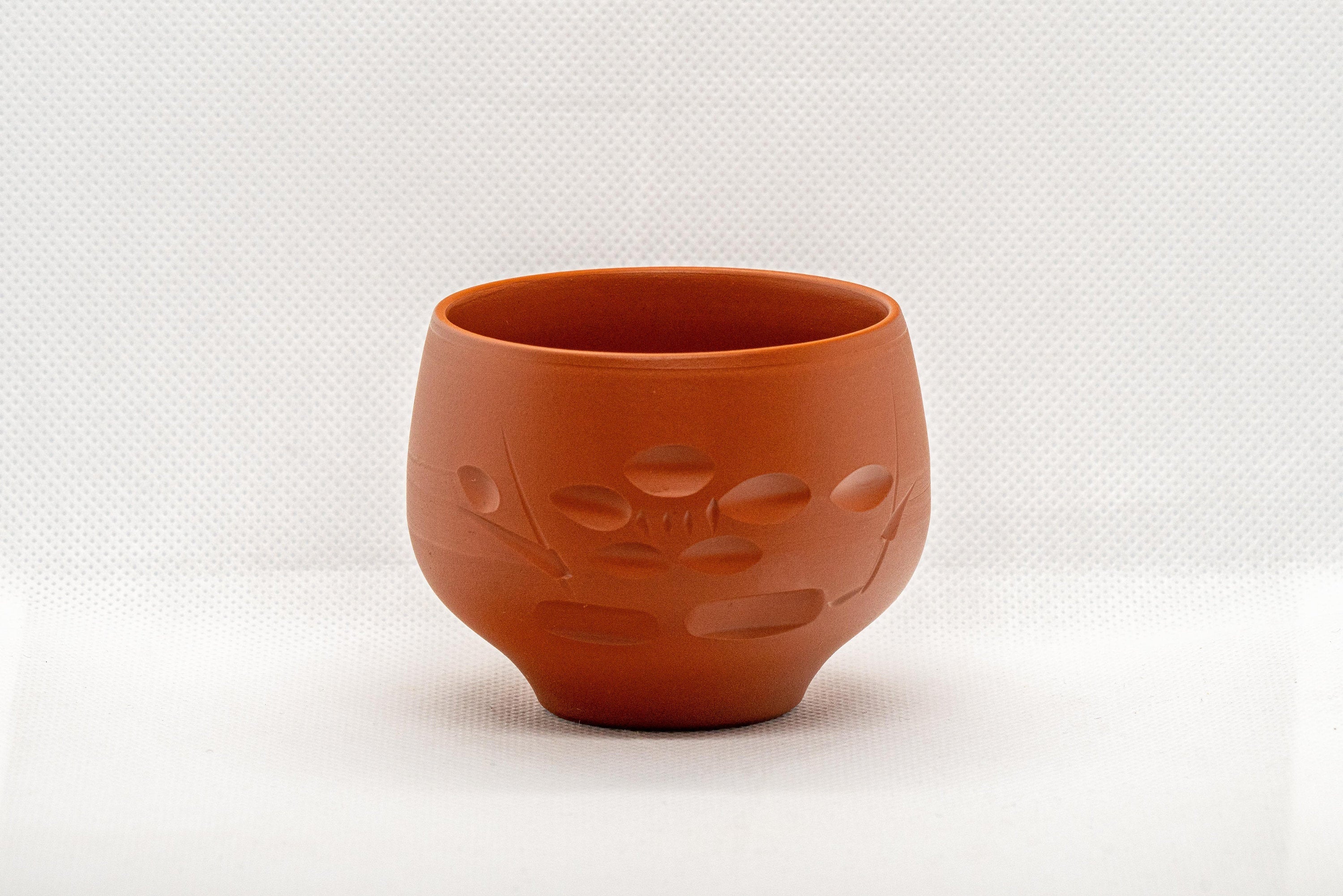 Japanese Teacup - Engraved Tokoname-yaki Yunomi - 125ml