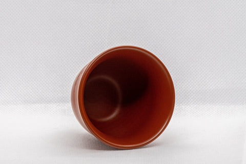 Japanese Teacup - Floral Tokoname-yaki Yunomi - top-down view showing the interior