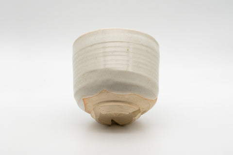 Japanese Matcha Bowl -  White Glazed Tsutsu-gata Hagi-yaki Winter Chawan - 400ml