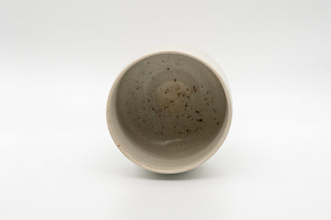 Japanese Matcha Bowl -  White Glazed Tsutsu-gata Hagi-yaki Winter Chawan - 400ml