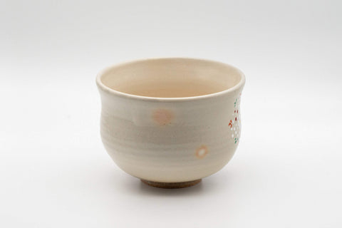 Japanese Matcha Bowl - Torasuke Kyo-yaki Komogai-nari Chawan - side view of the bowl from another angle