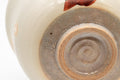 Japanese Matcha Bowl - Torasuke Kyo-yaki Komogai-nari Chawan - closeup of the underside and footring