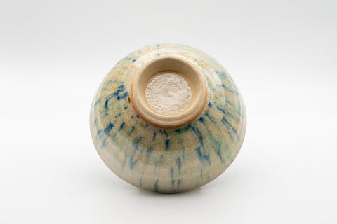 Japanese Matcha Bowl - Blue Striped Wan-nari Chawan - 275ml