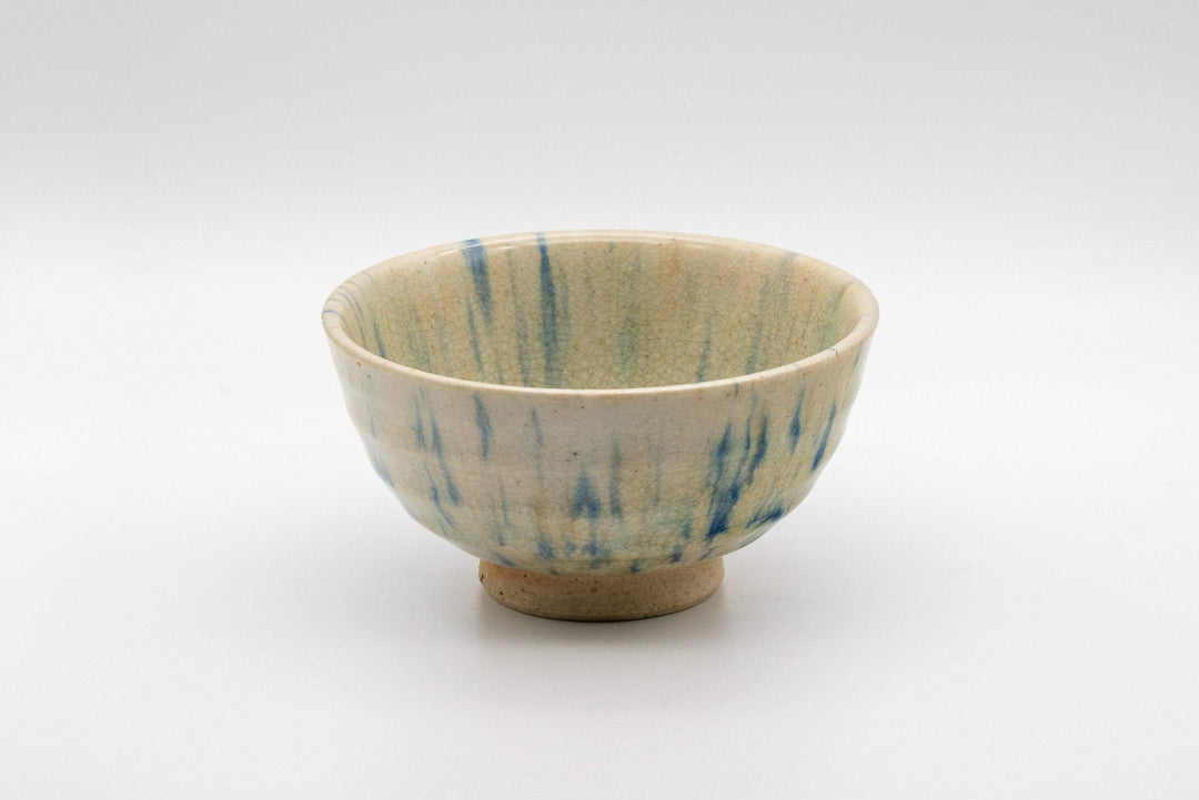 Matcha Wan Japanese Matcha Bowl - Blue Striped Wan-nari Chawan - 275ml – Tezumi