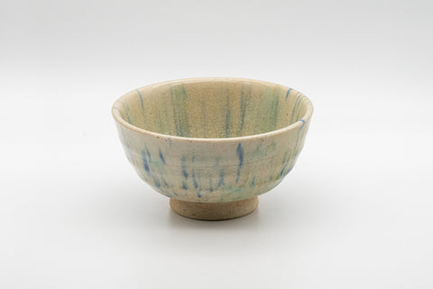 Japanese Matcha Bowl - Blue Striped Wan-nari Chawan - 275ml