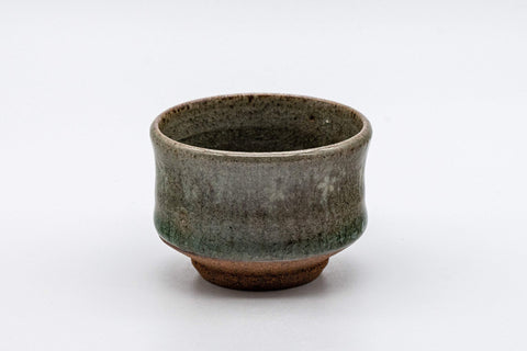Japanese Teacup - Floral Dojimari-gata Guinomi - 50ml - front view of the small waisted cup