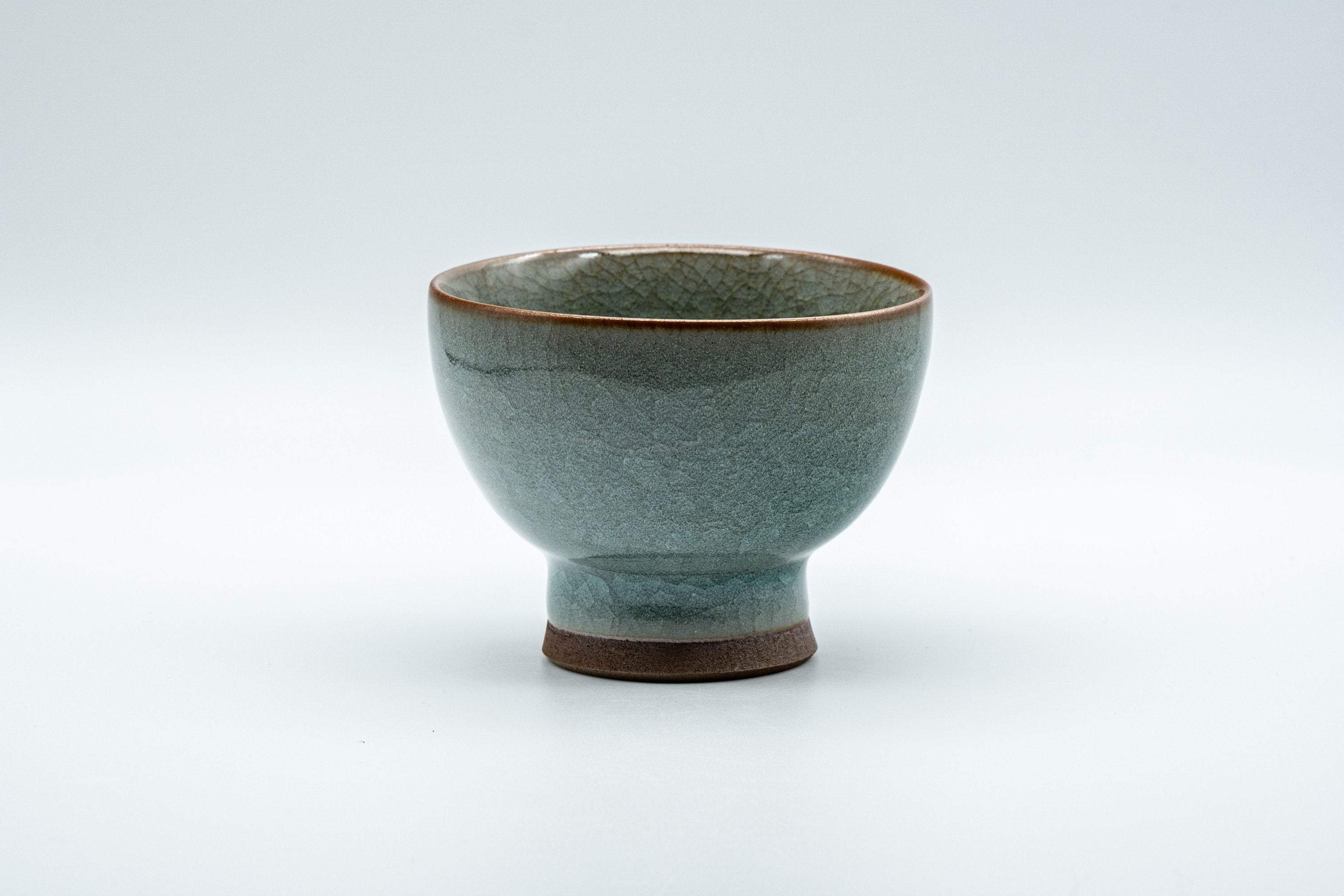 Japanese Teacup - Celadon Glazed Kiyomizu-yaki Yunomi - 130ml