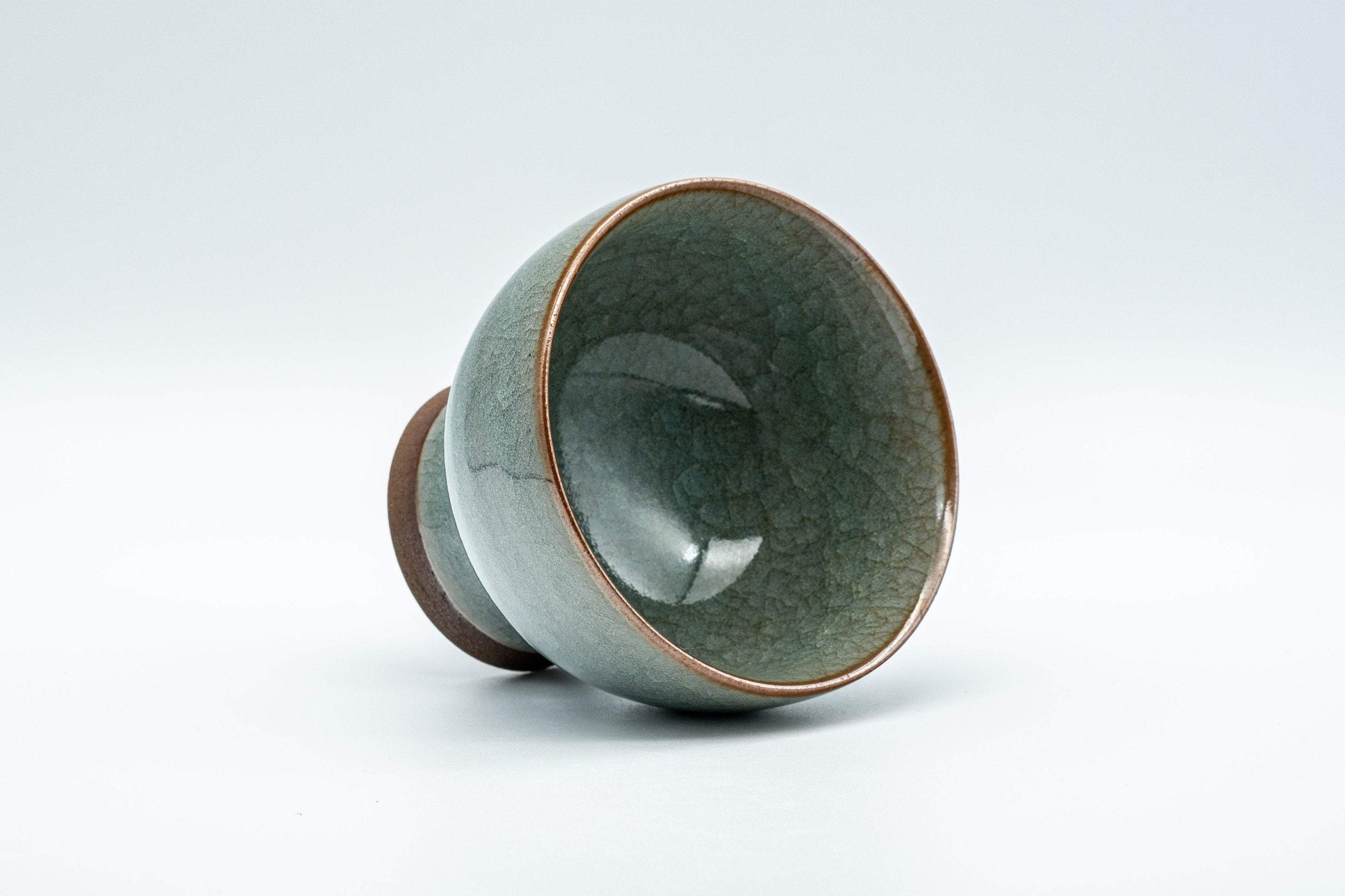 Japanese Teacup - Celadon Glazed Kiyomizu-yaki Yunomi - 130ml