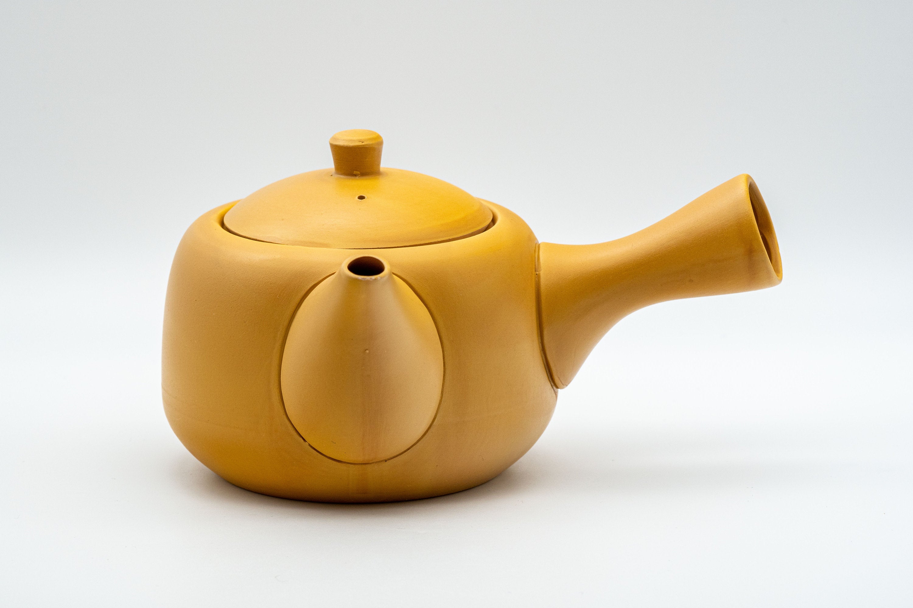 Japanese Tea Set - Yellow Debeso Kyusu with 5 Yunomi