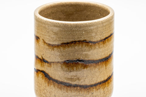 Japanese Teacup - Crazed Glazed Tsutsu-gata Yunomi - 160ml