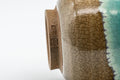 Japanese Teacup - Turquoise Glazed Agano-yaki Dojimari-gata Yunomi - 150ml - closeup of the unglazed foot