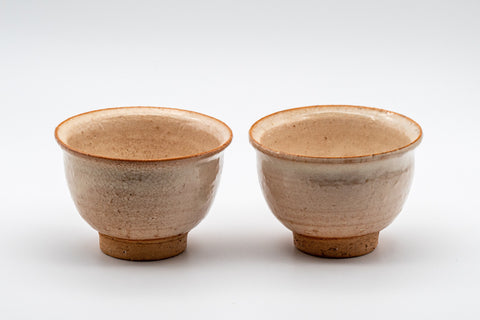 Japanese Teacups - Pair of Hagi-yaki Yunomi - 110ml