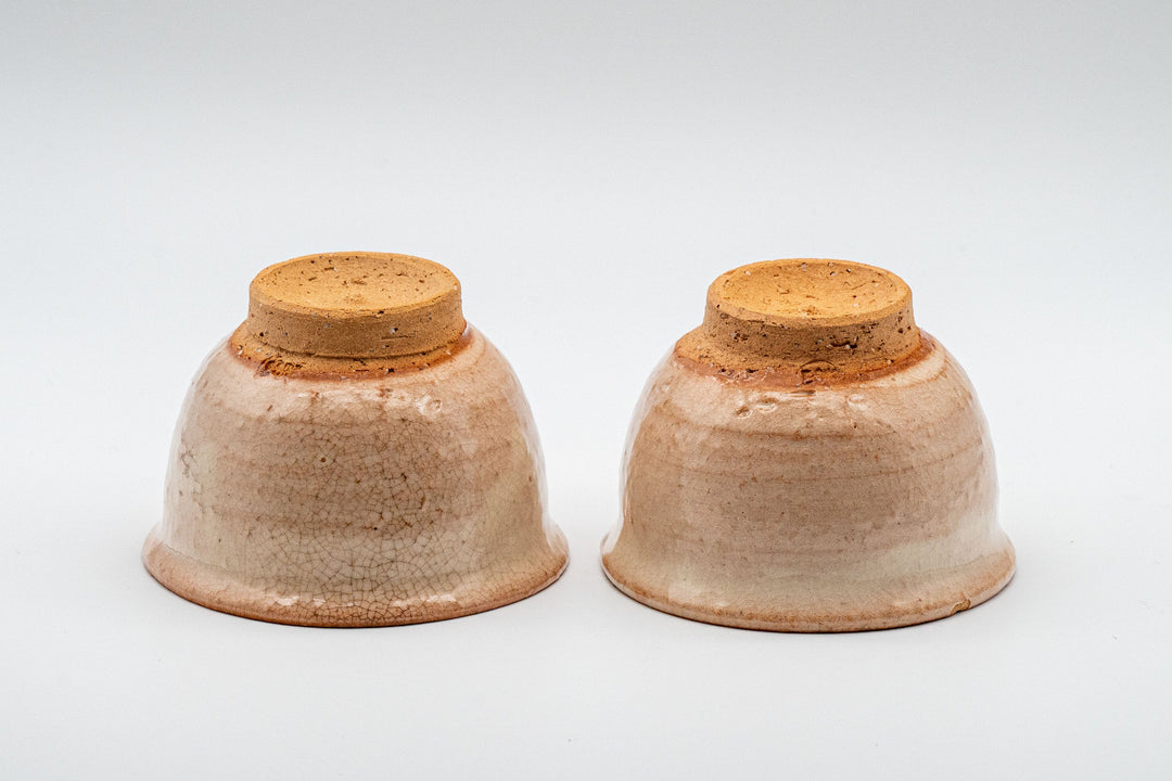 Japanese Teacups - Pair of Hagi-yaki Yunomi - 110ml