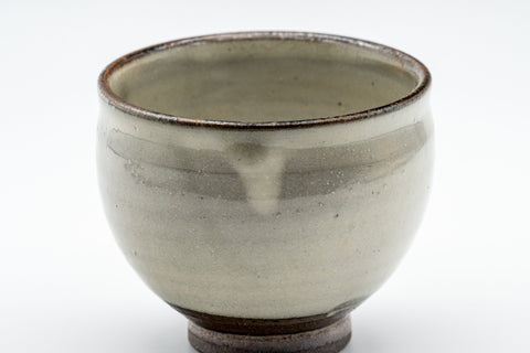 Japanese Teacups - Pair of Cream Glazed Tenmoku-gata Yunomi - 125ml