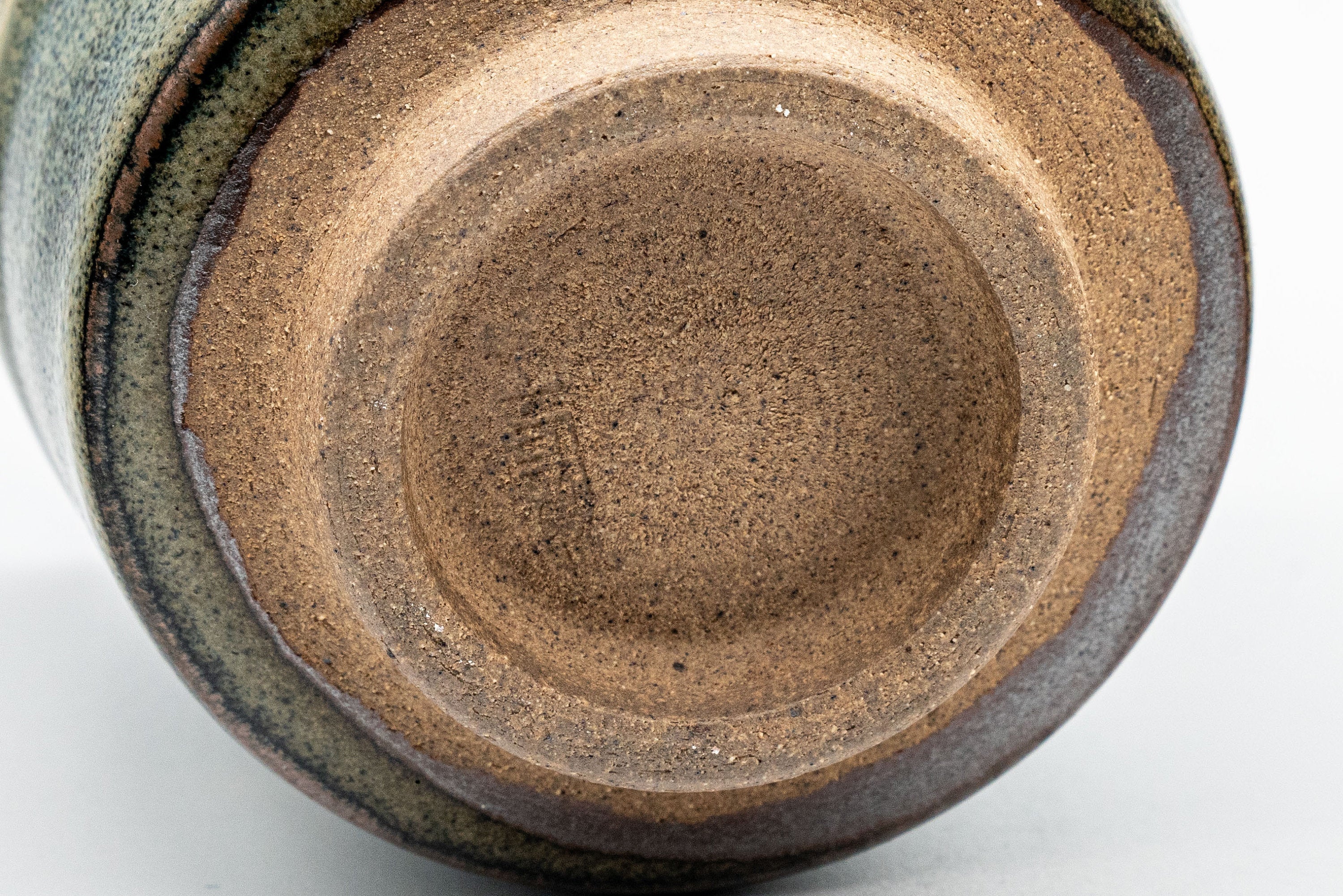 Japanese Teacups - Pair of Blue-Green Hare's Fur Glaze Tsutsu-gata Yunomi - 150ml