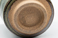 Japanese Teacups - Pair of Blue-Green Hare's Fur Glaze Tsutsu-gata Yunomi - 150ml - closeup of the unglazed foot