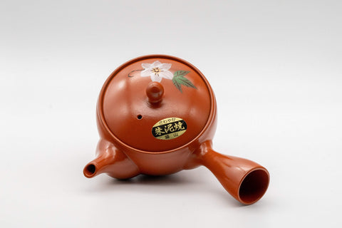 Japanese Kyusu - 盛山窯 Moriyama Kiln Floral Tokoname-yaki Teapot - 180ml