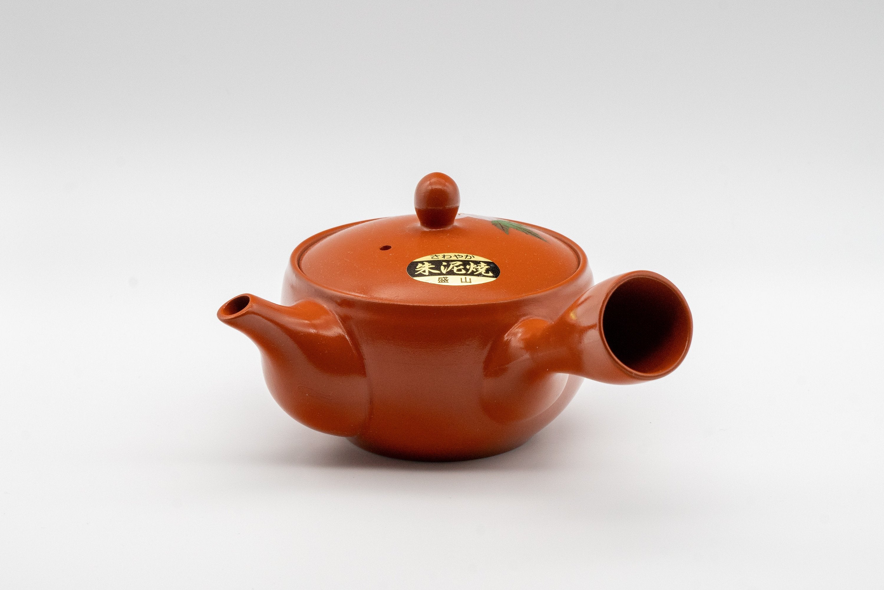 Japanese Kyusu - 盛山窯 Moriyama Kiln Floral Tokoname-yaki Teapot - 180ml - Thumbnail 2