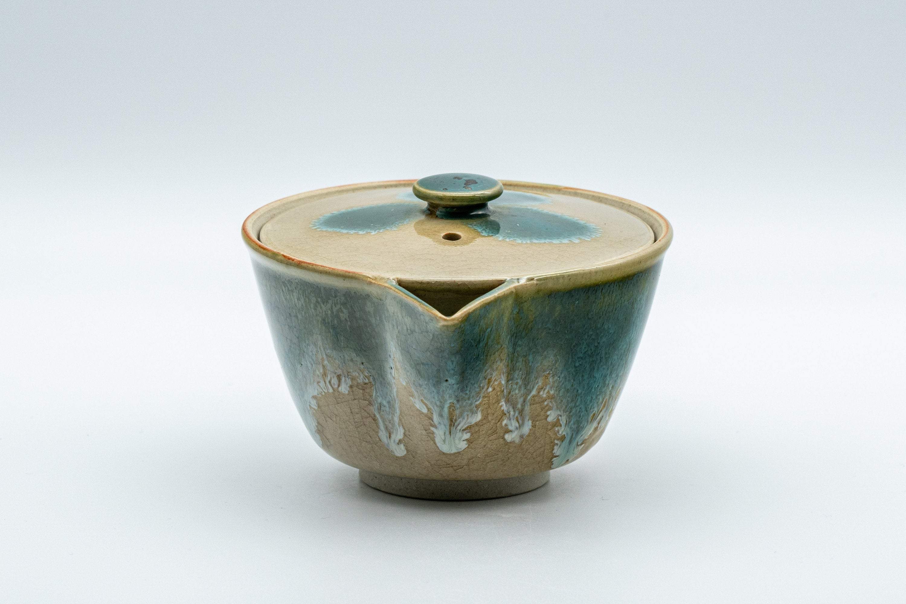 Japanese Houhin - Agano-yaki Blue-green Drip Glaze- 150ml - Tezumi