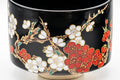 Tezumi — Japanese Matcha Bowl - Plum Blossoms Tsutsu-gata Chawan - 500ml — inverted showing the foot ring