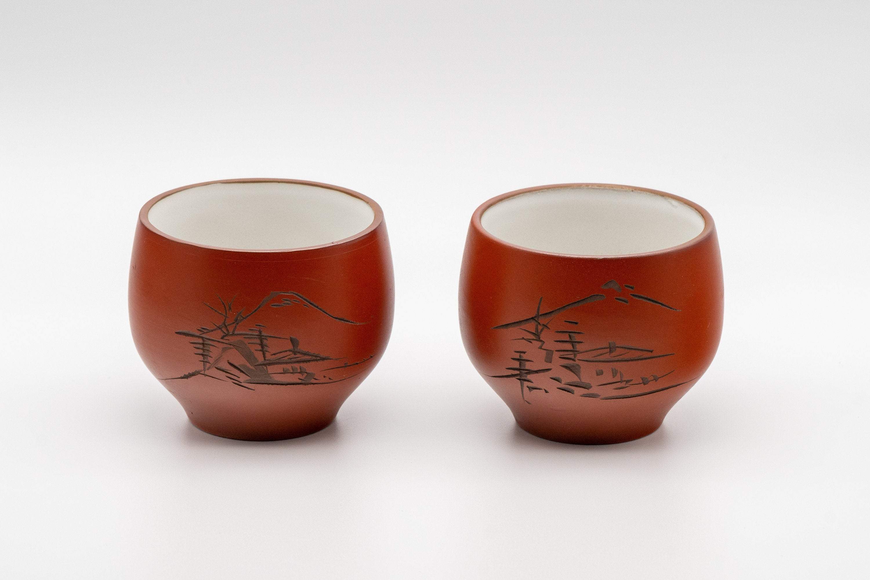 Japanese Teacups - Pair of Tokoname-yaki Yunomi - 125ml