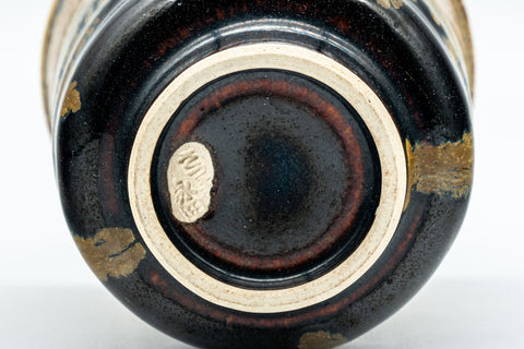 Japanese Teacups - Pair of Meoto Hare's Fur Tsutsu-gata Yunomi