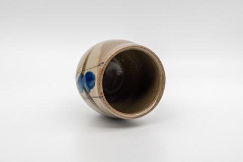 Japanese Teacup - Floral Yunomi - 140ml - tilted view showing the interior from above