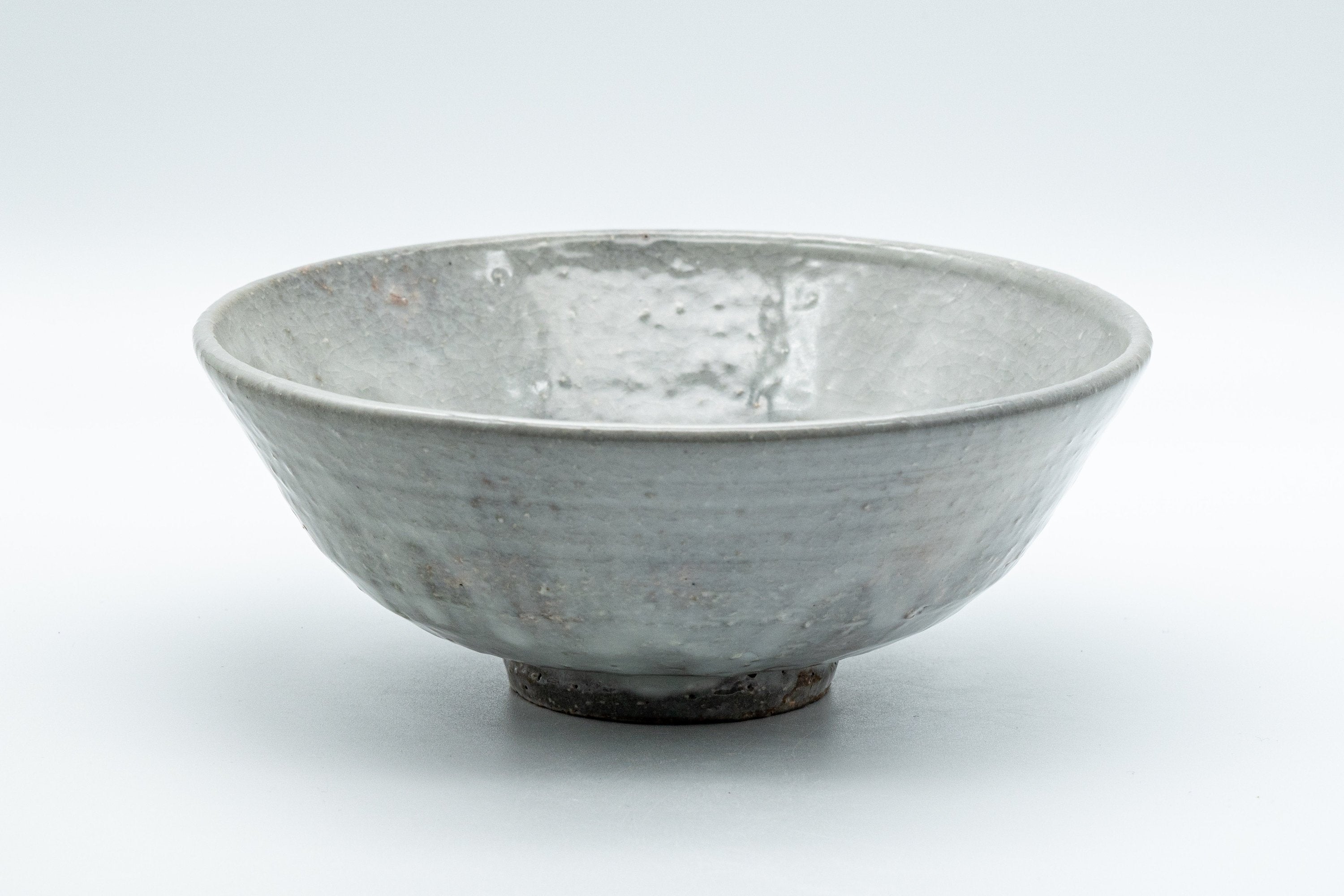 Japanese Matcha Bowl - Milky Gray Glazed Summer Chawan - 300ml