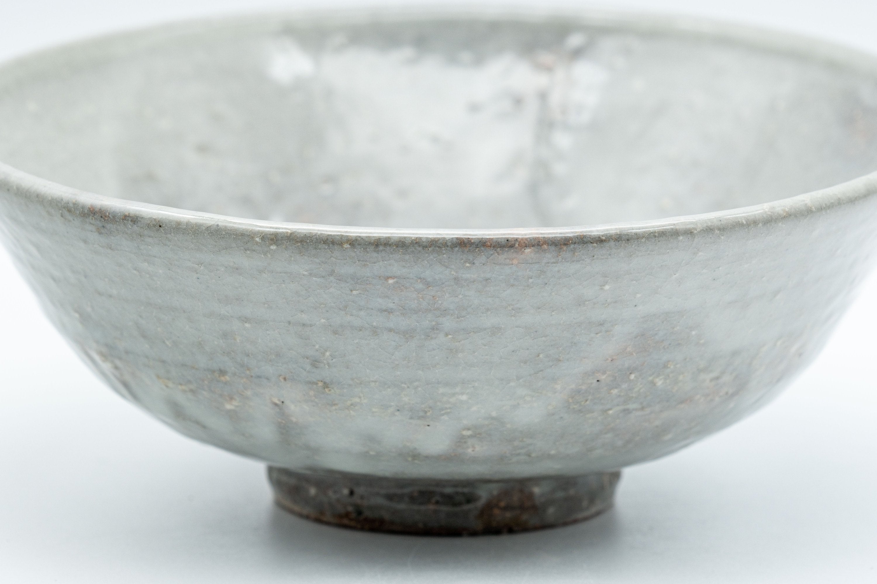 Japanese Matcha Bowl - Milky Gray Glazed Summer Chawan - 300ml