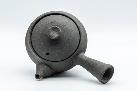 Japanese Kyusu - Matte Black Unglazed Stoneware Do-ake Teapot - 175ml - Tezumi