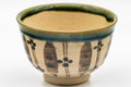 Japanese Teacup - 秀泉陶苑 Floral Wan-nari Mino-yaki Yunomi - 100ml - overhead view showing the interior