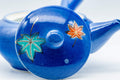 Tezumi — Japanese Kyusu - Momiji Hiramaru-gata Porcelain Debeso Teapot - 300ml — side profile showing the spout and handle