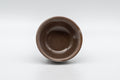 Japanese Teacup - Patterned Shallow Guinomi - 55ml - tilted to show the glazed interior