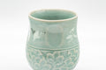Japanese Teacups - Couple's Pair of Ishiyama Celadon Dojimari-gata Yunomi - 165ml - Tezumi