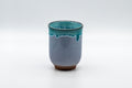 Tezumi — Japanese Teacup - Turquoise Tsutsu-gata Yunomi - 170ml — front view from another angle
