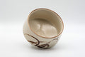 Japanese Matcha Bowl - Cream Glazed Hantsutsu-gata Chawan - 450ml - angled view into the bowl's interior